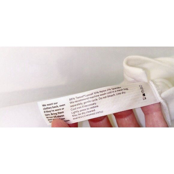 Eileen Fisher Dress XS White Tencel Ponte Dress - Picture 6 of 6